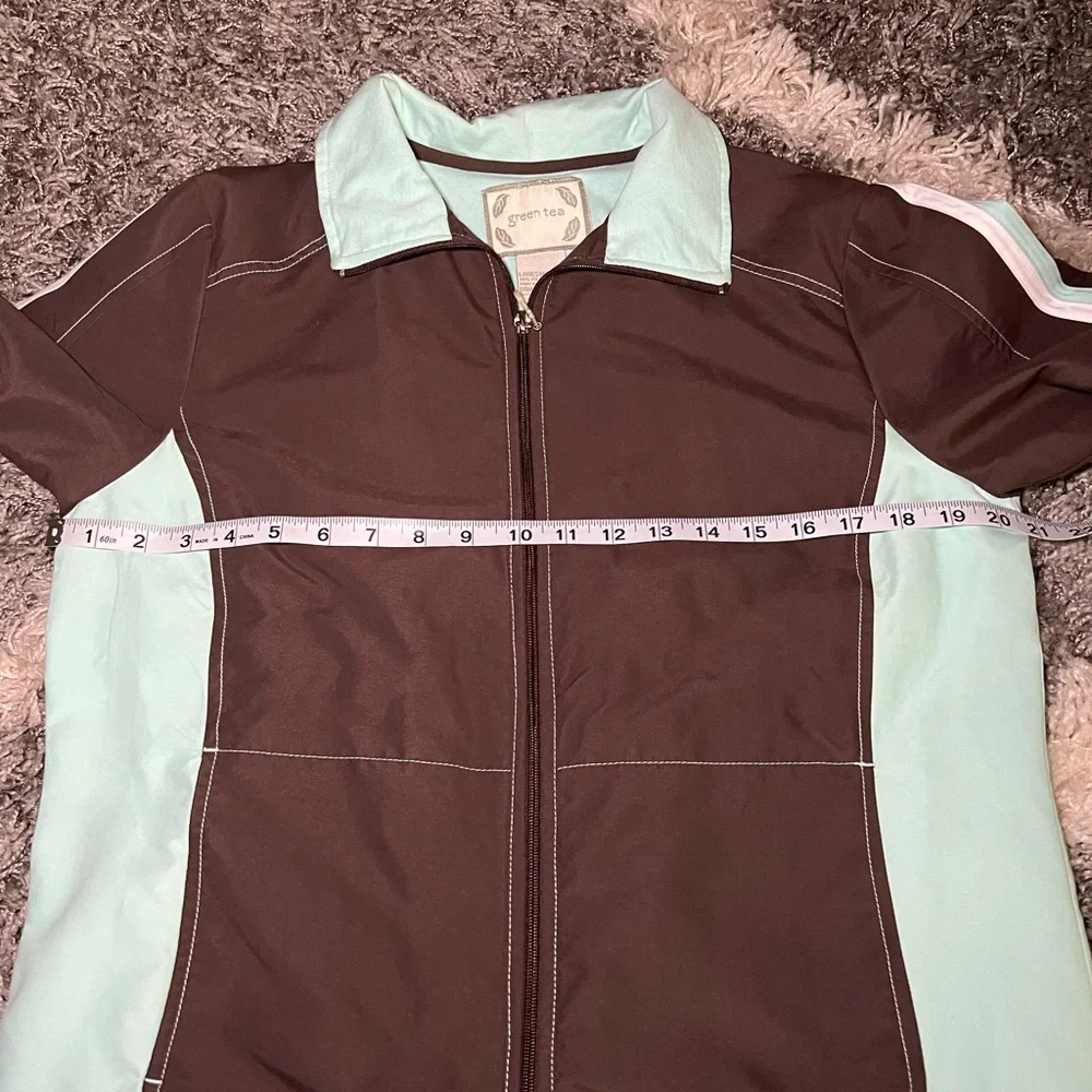 GreenTea Chocolate and Aqua Ski Jacket - Picture 7 of 8